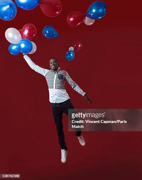 Footballer Blaise Matuidi is photographed for Paris Match on May 17, 2016 in Paris, France.