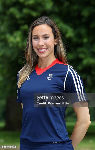 Portrait of Kate French of Great Britain during an announcement of Modern Pentathlon athletes named in Team GB for the Rio 2016 Olympic Games at Hyde...