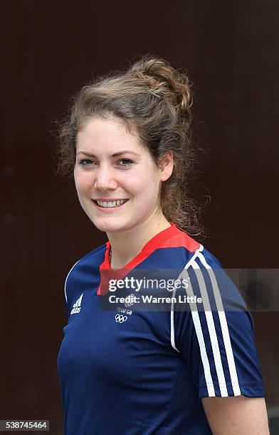 Portrait of Kate French of Great Britain during an announcement of Modern Pentathlon athletes named in Team GB for the Rio 2016 Olympic Games at Hyde...