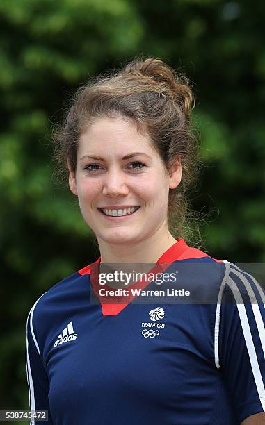 Portrait of Kate French of Great Britain during an announcement of Modern Pentathlon athletes named in Team GB for the Rio 2016 Olympic Games at Hyde...