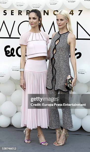 Eugenia SIlva and Poppy Delevingne attend 'Serrano 47 Woman' presentation at El Corte Ingles on June 7, 2016 in Madrid, Spain.