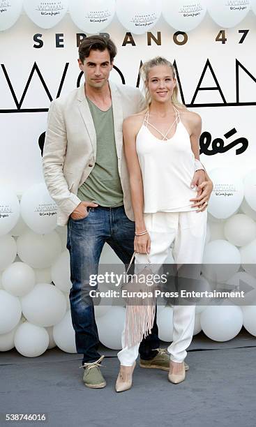 Alex Adrover and Patricia Montero attend 'Serrano 47 Woman' presentation at El Corte Ingles on June 7, 2016 in Madrid, Spain.