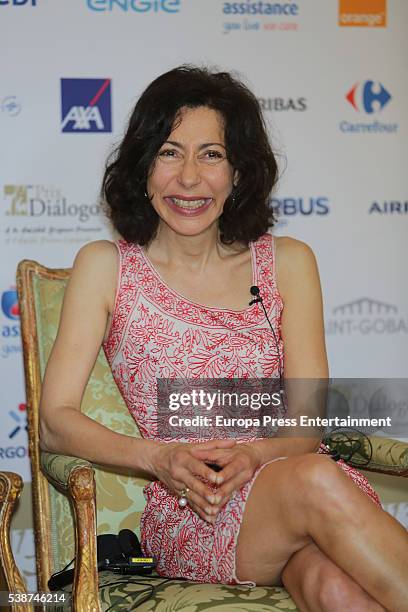 Writer Yasmina Reza attends 'Prix del Dialogo' award 2016 press conference on June 7, 2016 in Madrid, Spain.
