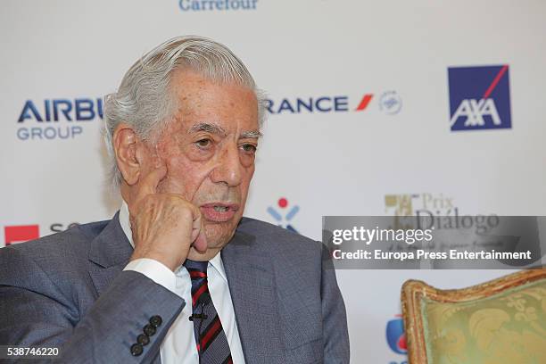 Writer Mario Vargas Llosa attends 'Prix del Dialogo' award 2016 press conference on June 7, 2016 in Madrid, Spain.