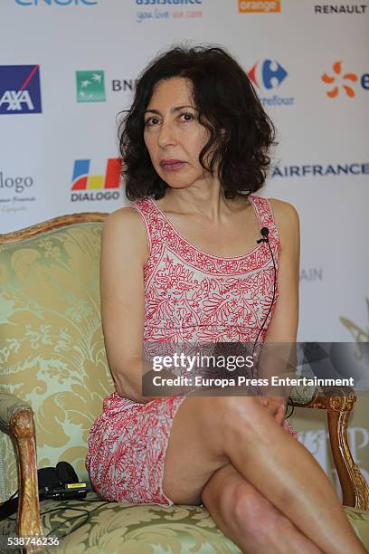 Writer Yasmina Reza attends 'Prix del Dialogo' award 2016 press conference on June 7, 2016 in Madrid, Spain.