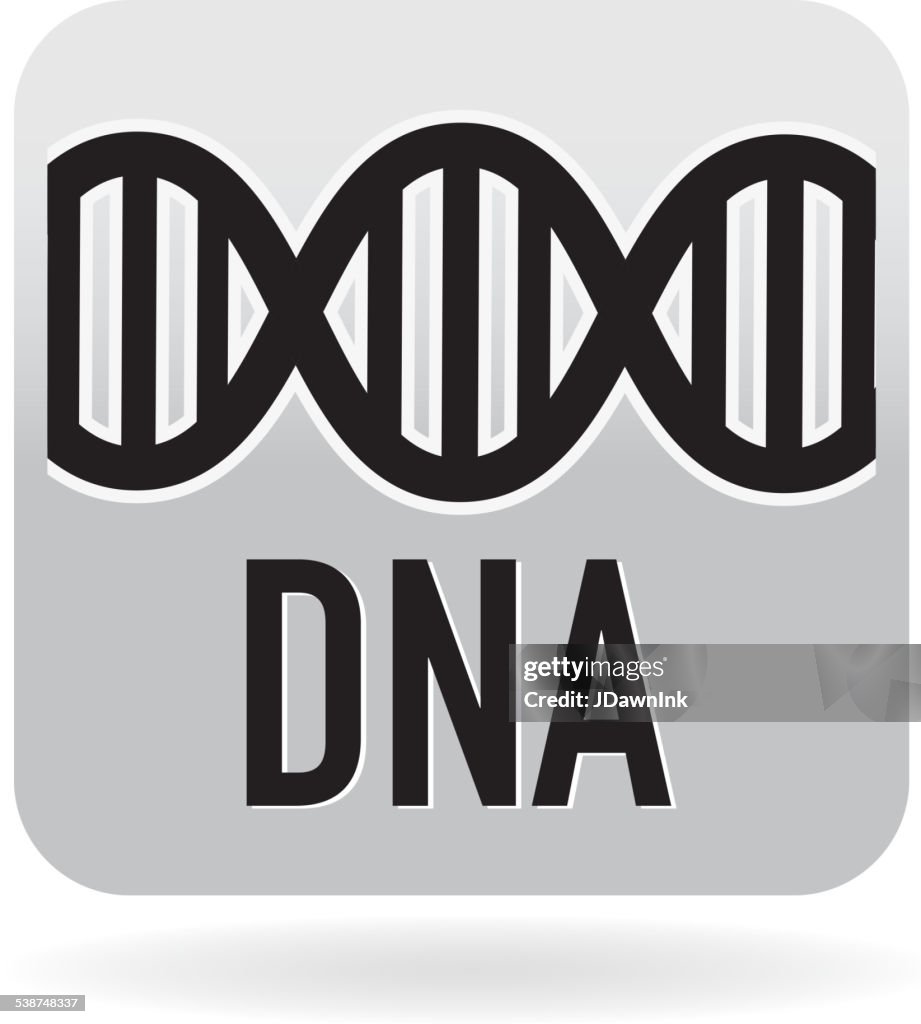 Dna sequence icon with text