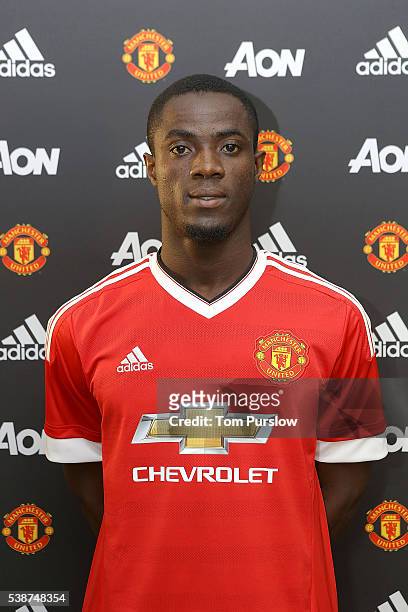Manchester United's new signing Eric Bailly is unveiled at Old Trafford on June 8, 2016 in Manchester, England.
