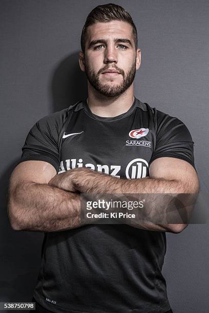 Rugby union player Will Fraser is photographed for the Times on September 24, 2014 in St.Albans, England.
