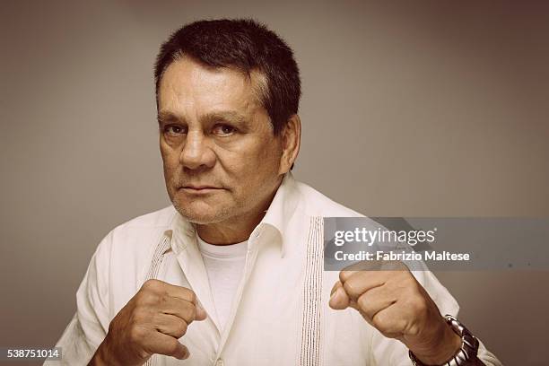 Boxer Roberto Duran is photographed for The Hollywood Reporter on May 14, 2016 in Cannes, France.