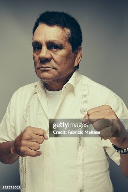 Boxer Roberto Duran is photographed for The Hollywood Reporter on May 14, 2016 in Cannes, France.