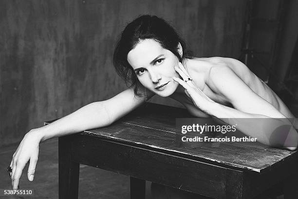 Actress Chloe Lambert is photographed for Self Assignment on November 11, 2015 in Paris, France.