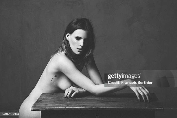 Actress Juliette Dol is photographed for Self Assignment on April 11, 2016 in Paris, France.