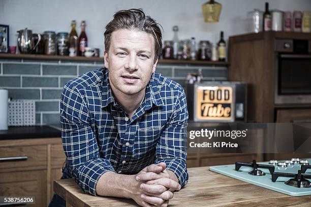 Chef Jamie Oliver is photographed for the South Morning China Post on June 30, 2014 in London, England.