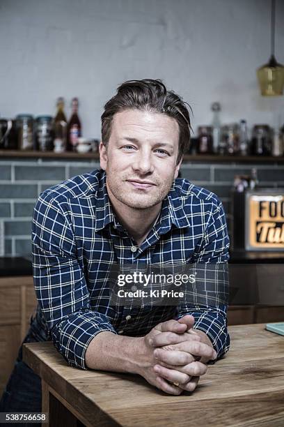 Chef Jamie Oliver is photographed for the South Morning China Post on June 30, 2014 in London, England.
