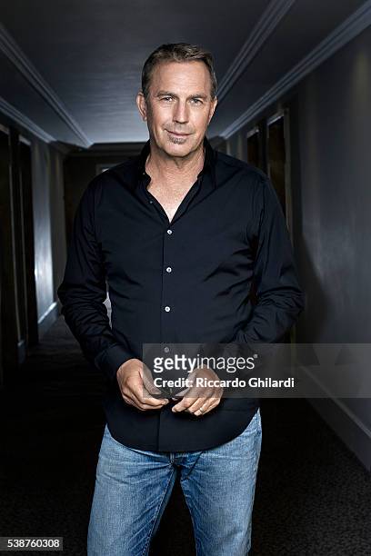 Actor Kevin Costner is photographed for Self Assignment on April 8, 2016 in Rome, Italy.