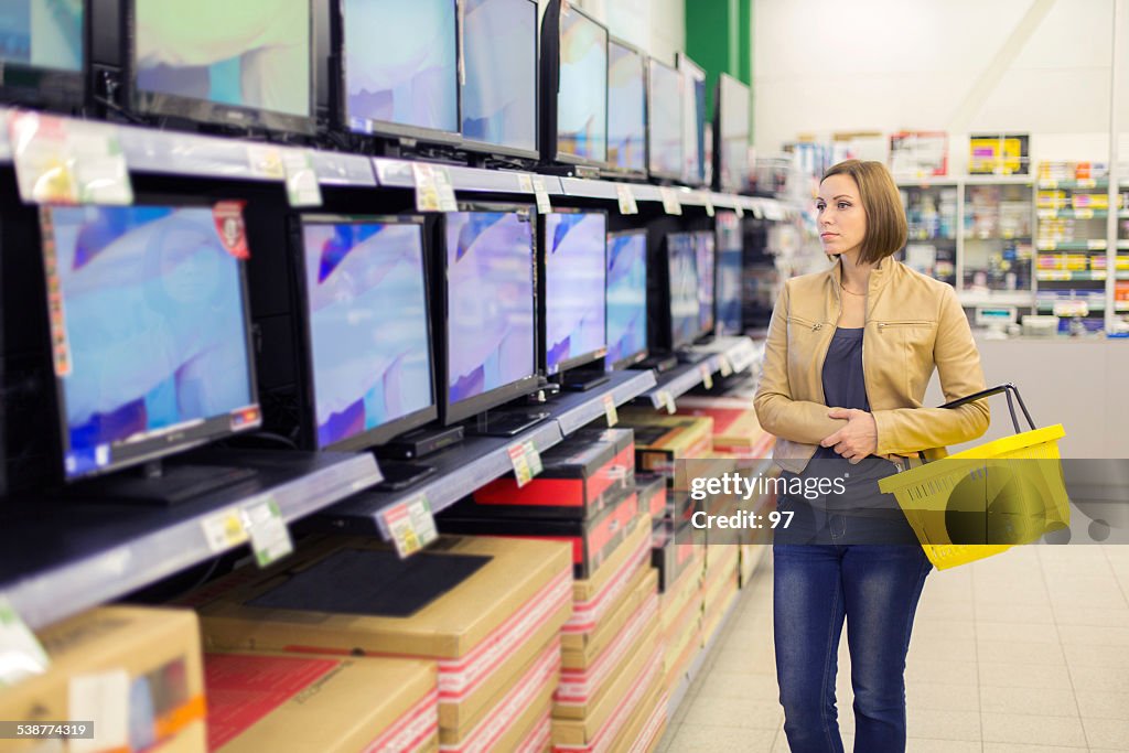 Woman buys the TV