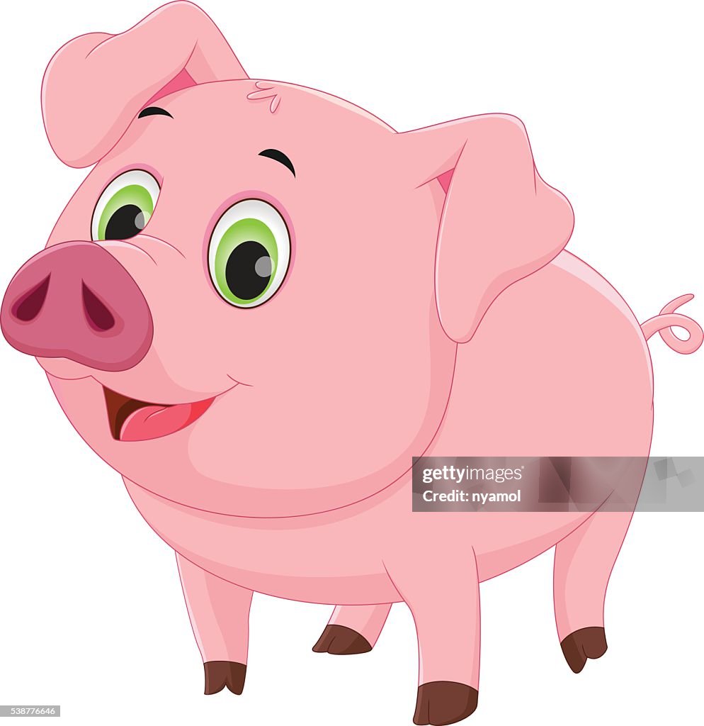 Cute Baby Pig Cartoon High-Res Vector Graphic - Getty Images