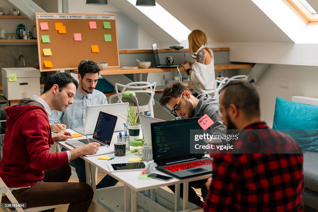 Co Work Developer Developers Collaborating In Their Office High-Res Stock Photo - Getty ...