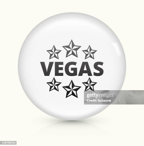 vegas icon on white round vector button - las vegas lights pattern vector stock illustrations