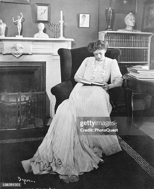 American stage, film and television actress Ethel Barrymore , early 20th century. She was a member of the famous Barrymore family of the American...