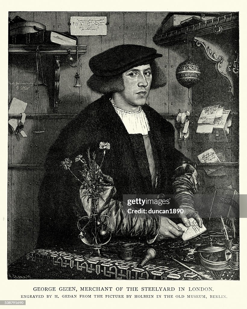 George Giesen George Gizen By Hans Holbein The Younger High-Res Vector Graphic ...