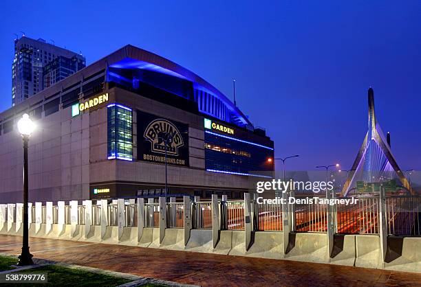 td garden home arena for the boston bruins and boston celtics - bruins hockey stock pictures, royalty-free photos & images