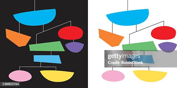 retro mobile signs - hanging mobile stock illustrations