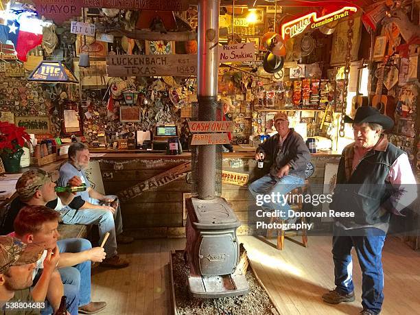 Luckenbach Texas 1-2015. Cowboy telling western stories.