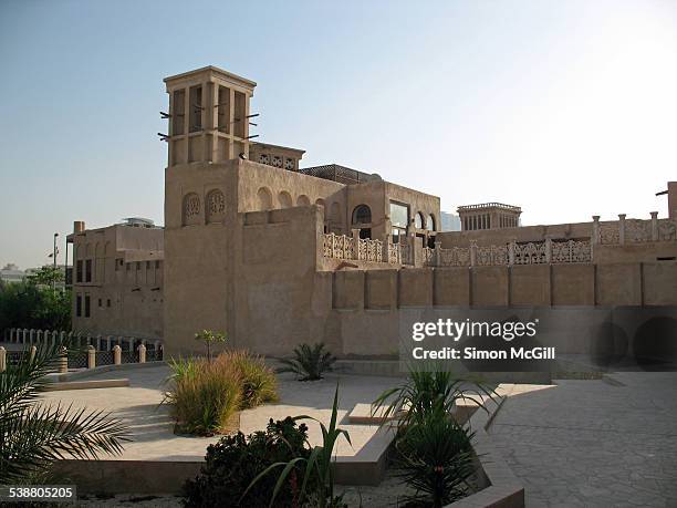 Traditional buildings in Al Bastakiya historic district of Bur Dubai, Dubai, United Arab Emirates