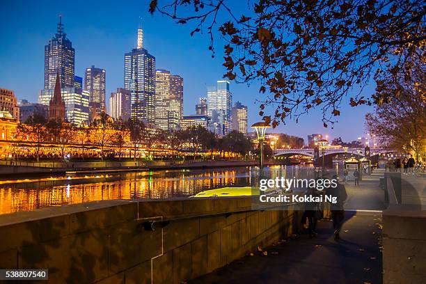 southbank in melbourne - south melbourne stock pictures, royalty-free photos & images