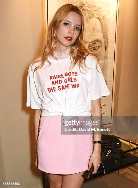 Greta Bellamacina attends the launch of Bella Freud's numbered edition collection of sunglasses with Cutler & Gross at her Chiltern Street store on...