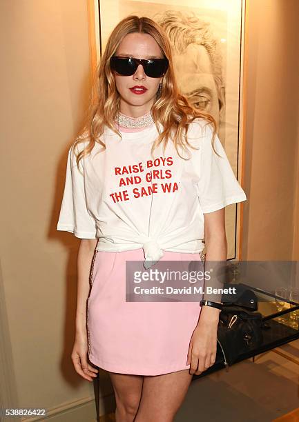 Greta Bellamacina attends the launch of Bella Freud's numbered edition collection of sunglasses with Cutler & Gross at her Chiltern Street store on...