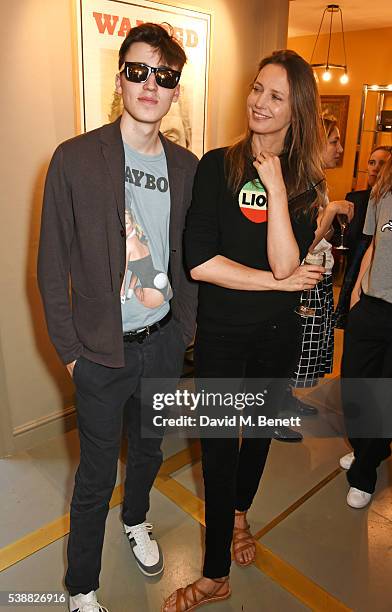 Jimmy Fox and Cecilia Chancellor attend the launch of Bella Freud's numbered edition collection of sunglasses with Cutler & Gross at her Chiltern...