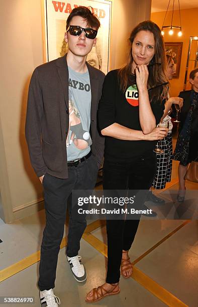 Jimmy Fox and Cecilia Chancellor attend the launch of Bella Freud's numbered edition collection of sunglasses with Cutler & Gross at her Chiltern...