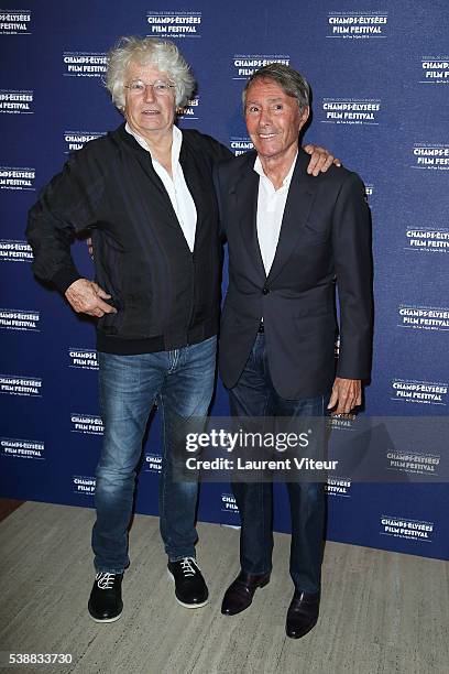 Directors Jean-Jacques Annaud and Francis Veber attend the 5th Champs Elysees Film Festival Opening Ceremony at Drugstore Publicis on June 7, 2016 in...