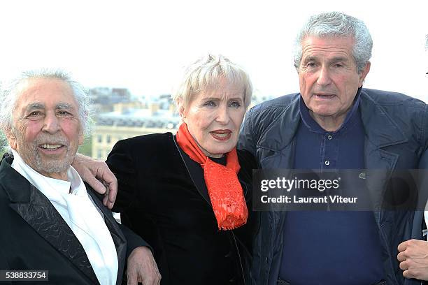 Musician Francis Lai, Singer Nicole Croisille and Director Claude Lelouch attend the 5th Champs Elysees Film Festival Opening Ceremony at Drugstore...