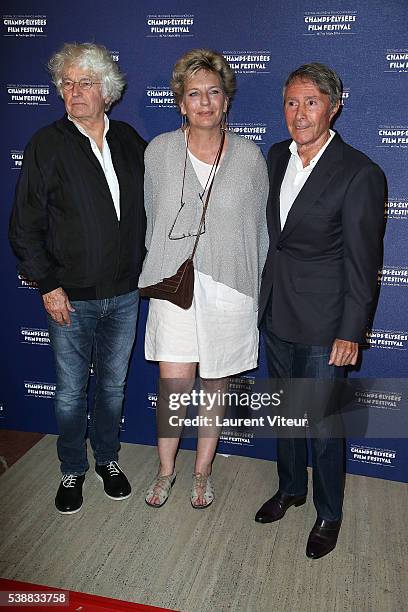 Director Jean-Jacques Annaud, President of Festival Sophie Dulac and Director Francis Veber attend the 5th Champs Elysees Film Festival Opening...