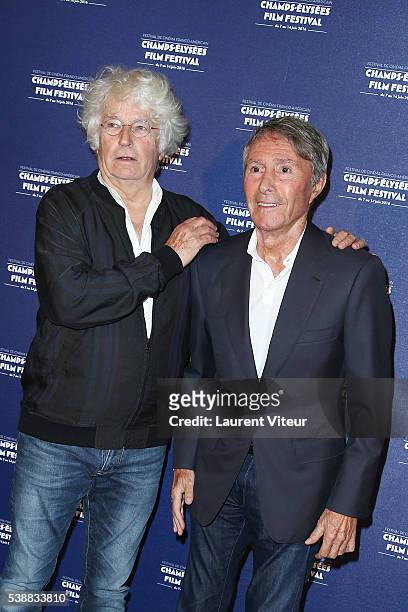 Directors Jean-Jacques Annaud and Francis Veber attend the 5th Champs Elysees Film Festival Opening Ceremony at Drugstore Publicis on June 7, 2016 in...