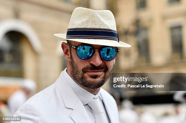 Guest attends The 28th 'Diner En Blanc' - Dinner In White In Paris on June 8, 2016 in Paris, France.