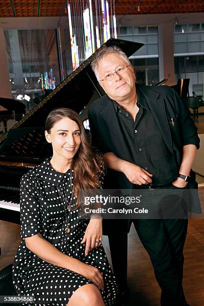 Alan Menken and musician Sara Bareilles are photographed for Los Angeles Times on May 26, 2016 in New York City. PUBLISHED IMAGE. CREDIT MUST READ:...