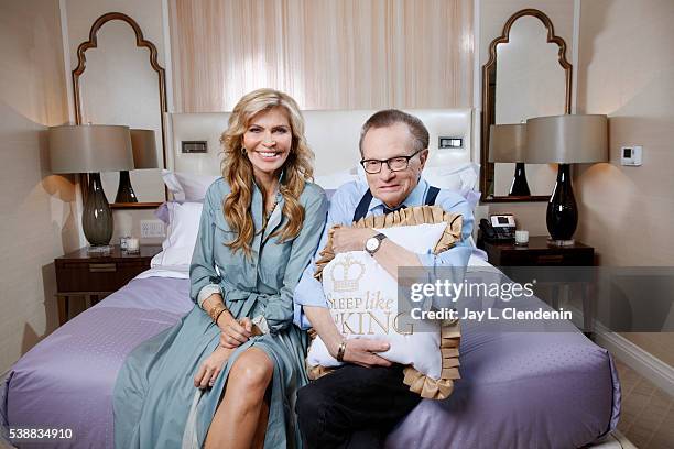 Larry King and Shawn King are photographed for Los Angeles Times on May 19, 2016 in Los Angeles, California. PUBLISHED IMAGE. CREDIT MUST READ: Jay...