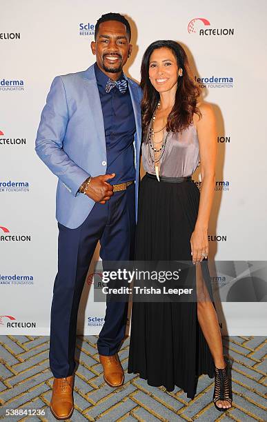 Comedian Bill Bellamy and Kristen Baker Bellamy attends the Scleroderma Research Foundation's Cool Comedy - Hot Cuisine at the Fairmont Hotel on June...