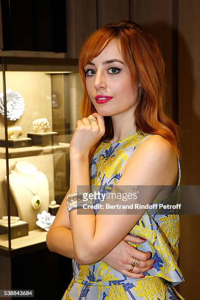Blogger Louise Ebel attends the Opening of the Boutique Buccellati situated 1 Rue De La Paix in Paris, on June 8, 2016 in Paris, France.