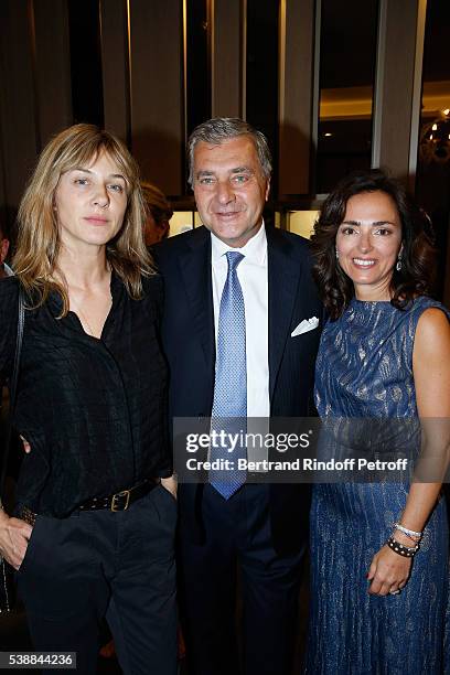 Artistic director of Zadig & Voltaire, Cecilia Bonstrom, Andrea Buccellati and Director of the Boutique, Beatrice Pinto attend the Opening of the...