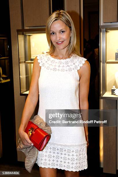 Marie Saldmann attends the Opening of the Boutique Buccellati situated 1 Rue De La Paix in Paris, on June 8, 2016 in Paris, France.