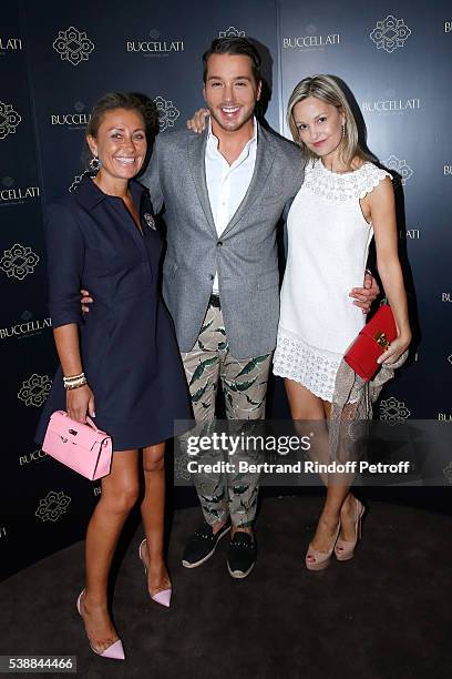 Claire Duroc Danner, Lucas Somoza and Marie Saldmann attend the Opening of the Boutique Buccellati situated 1 Rue De La Paix in Paris, on June 8,...