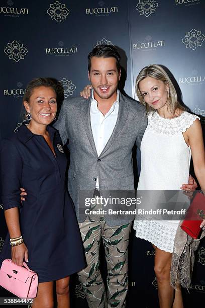 Claire Duroc Danner, Lucas Somoza and Marie Saldmann attend the Opening of the Boutique Buccellati situated 1 Rue De La Paix in Paris, on June 8,...