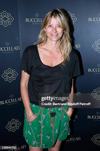 Sarah Lavoine attends the Opening of the Boutique Buccellati situated 1 Rue De La Paix in Paris, on June 8, 2016 in Paris, France.