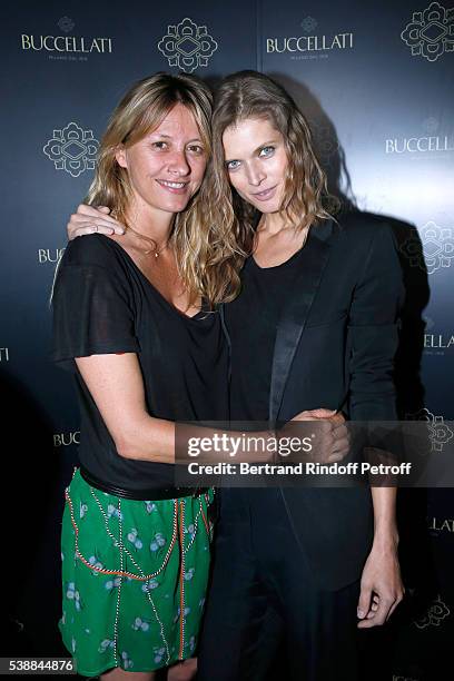Sarah Lavoine and Malgosia Bella attend the Opening of the Boutique Buccellati situated 1 Rue De La Paix in Paris, on June 8, 2016 in Paris, France.