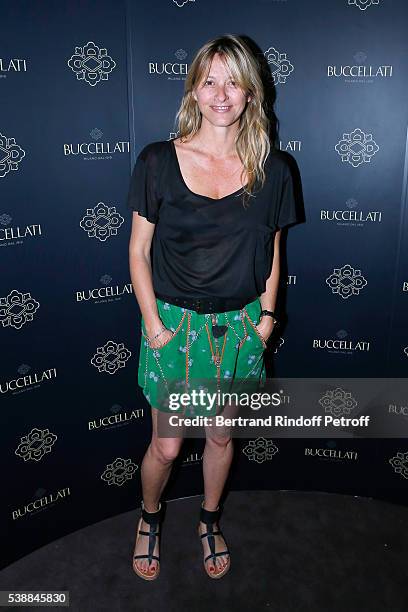 Sarah Lavoine attends the Opening of the Boutique Buccellati situated 1 Rue De La Paix in Paris, on June 8, 2016 in Paris, France.